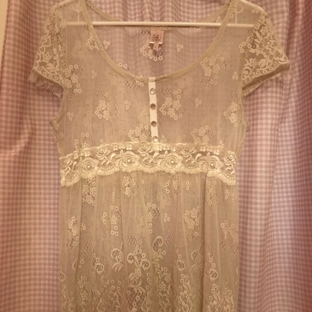 Beautiful classic empire waist lace blouse